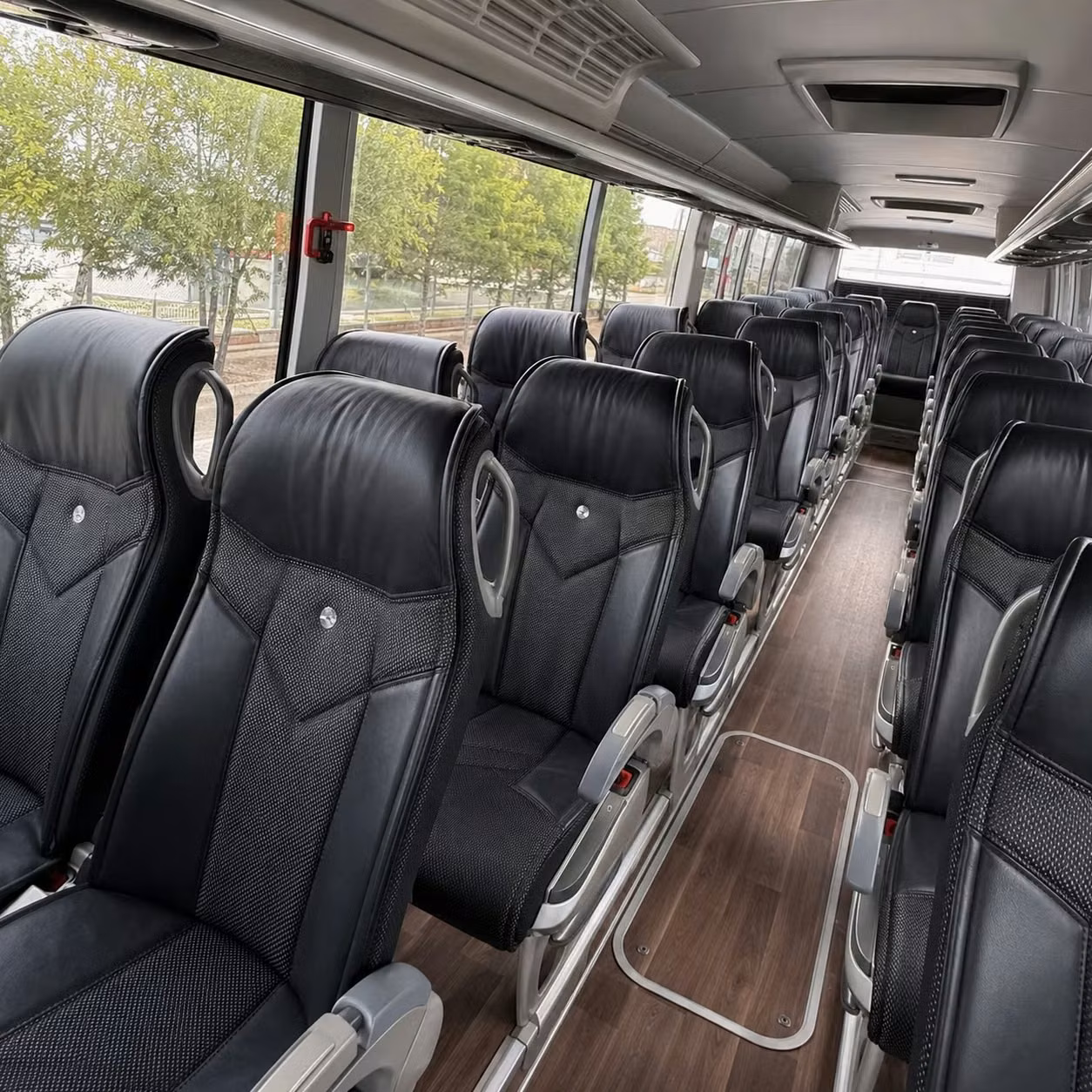 56 passenger charter bus interior