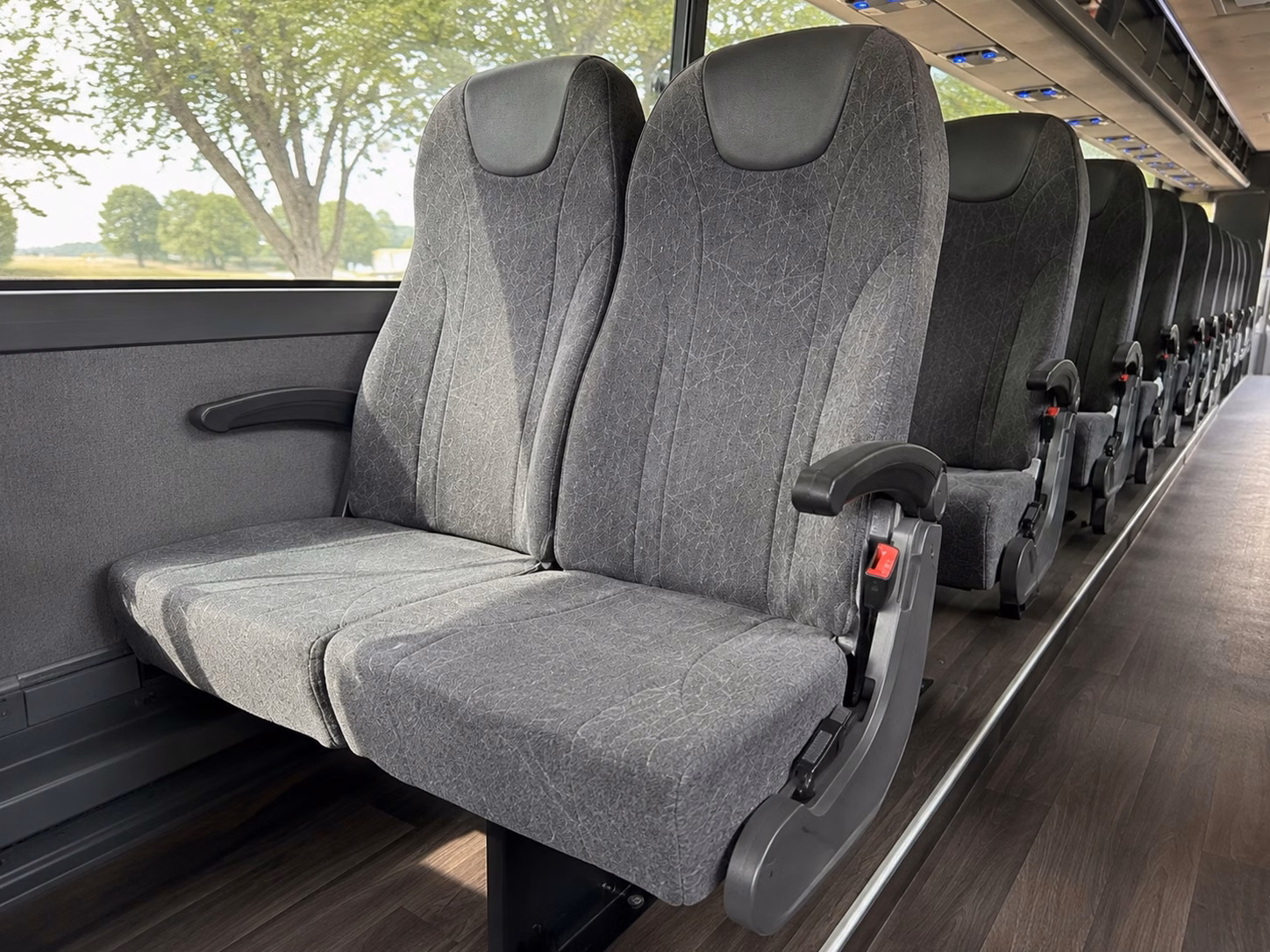 queens charter bus rental interior